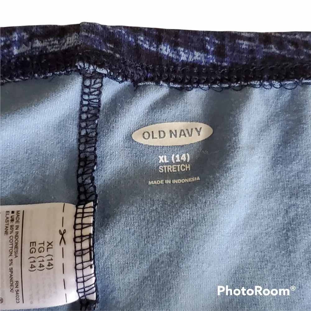 OLD NAVY girl's blue stretch legging size:XL 14